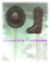 Cowboy Boot Hat Chocolate Lollipop