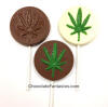 Marijuana Pot Leaf Cannabis Chocolate Lollipop