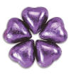 Lavender Foil Chocolate Hearts