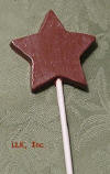 star chocolate lollipop