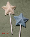 pointed star chocolate lollipop