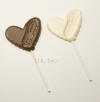 Stepped on heart chocolate lollipop