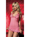 Leg Avenue lingerie 81119 Two Piece Polka Dot Mesh Hearts Valentine