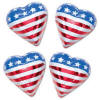 Foil wrapped american flag hearts